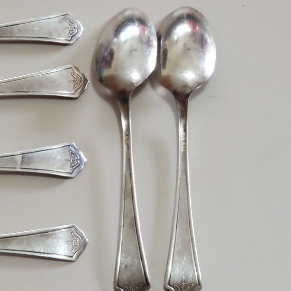 6 Vintage Manor A1 by R & B International Silver Silverplate Teaspoons 1923 - Picture 7 of 11